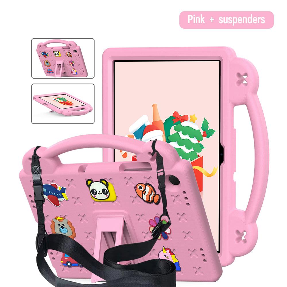 Cartoon Kids Case for Samsung Galaxy Tab S7 S8 S9 S11 A9 A11 Plus S6 A7 S10 Lite Tablet Cover Shockproof Strap With A Bracket