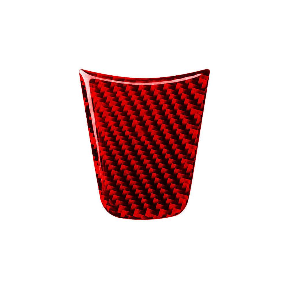 Red Carbon Fiber Interior Steering Wheel Chin Cover Trim For Tesla Model Y/3 17+