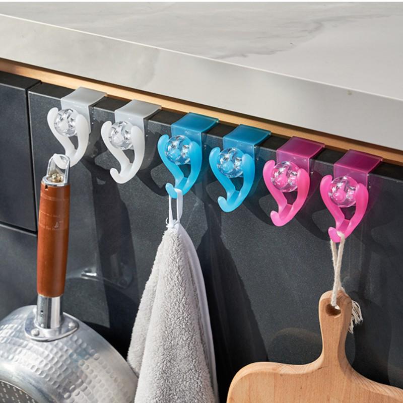 Wall-Mounted Kitchen Trash Bag Holder Hook for Cabinet Doors