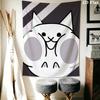 THE BATTLE CATS Wall Tapestry Aesthetic Wall Hanging Printed Fabric Blanket Decorative Tapestries for Bedroom Living Room Home Decor