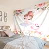 Ballerina In Pink Flowers Tapestry, Unique Design Tapestry, Wall Decor for Bedroom,Livingroom, Playroom,Heartwarming Fan Holiday Gifts