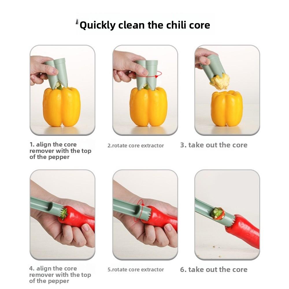 ABS Pepper Seed Core Remover Quick Bell Pepper Cutter Fruit Vegetable Coring Tool  Kitchen Tools