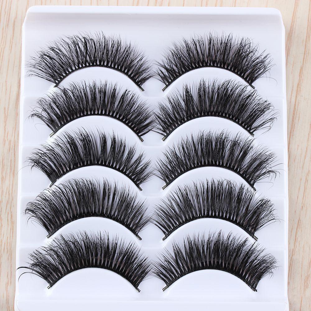 Gorgeous Handmade Natural Long Extension Tools Wispy Fluffy False Eyelashes 3D Faux Mink Hair