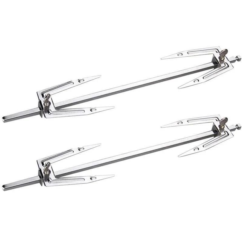 Tenedor Giratorio de Acero Inoxidable para Freidora de Aire Asador de Pollo Brocheta de Pescado Carne Parrilla Asador Tenedores Herramientas para Barbacoa Accesorios para Horno