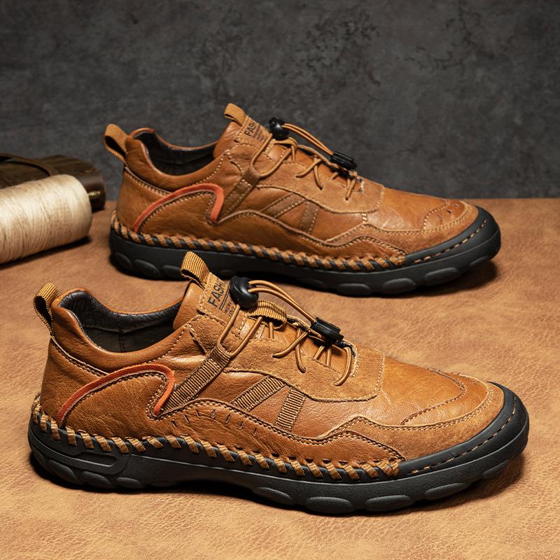 Весна/осень Мужская обувь ручной работы в стиле ретро Большие размеры Повседневная обувь — фото 3