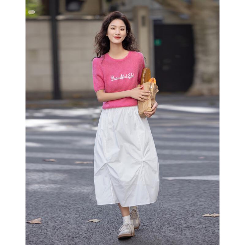 Demana Pure Cotton A-Line Elastic Waist Long Skirt L