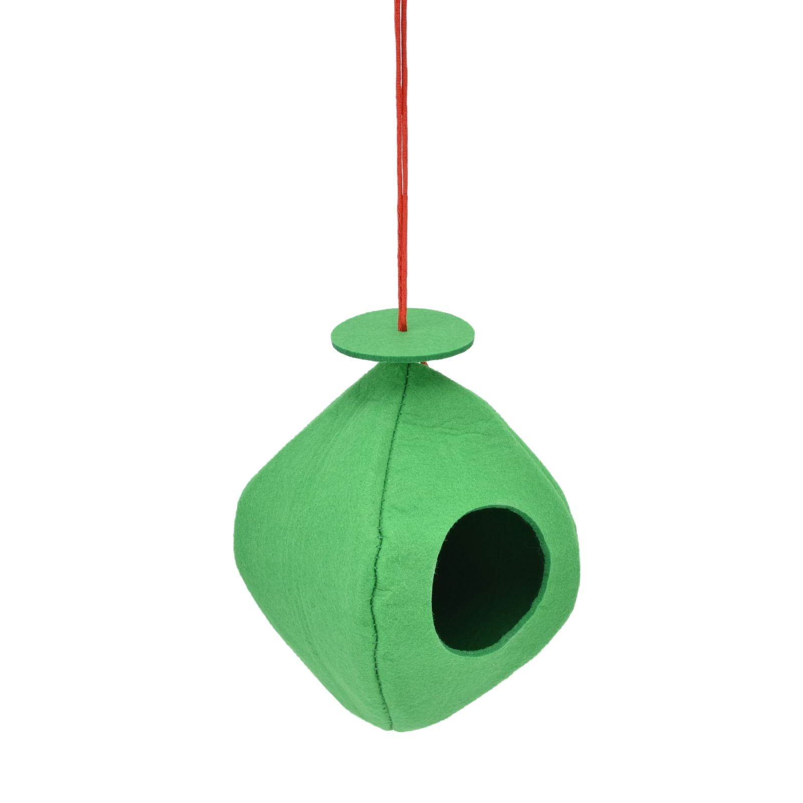 

Hanging Bird Feeder Circular Dome Sophisticated Look Felt Cloth Bird Feeder with Lanyard for Garden Courtyard Balcony