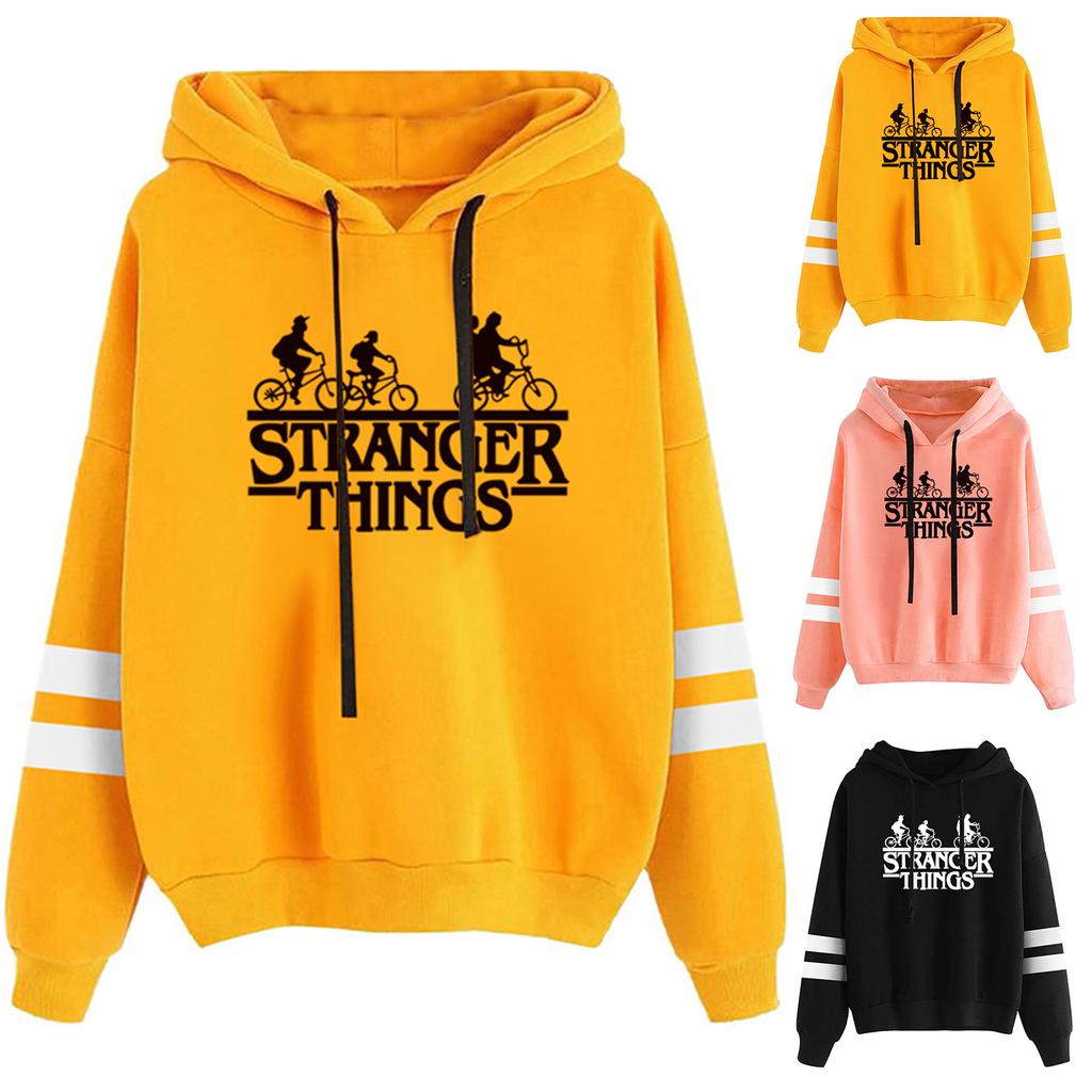 Women Loose Fleece Hooded Sweatshirt Ladies Casual Long Sleeve Pullover Hoodies Tops for Student