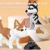 Diy Puzzle Assembly Pet Dog Building Block Simulation Cat Model Children Assembly Miniature Building Block Toy