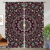 Elegant Room Curtains for Living Room Trippy Vibrant Mandalas Tulle for Bedroom Home Interior Curtains 2 Pieces Window Curtain