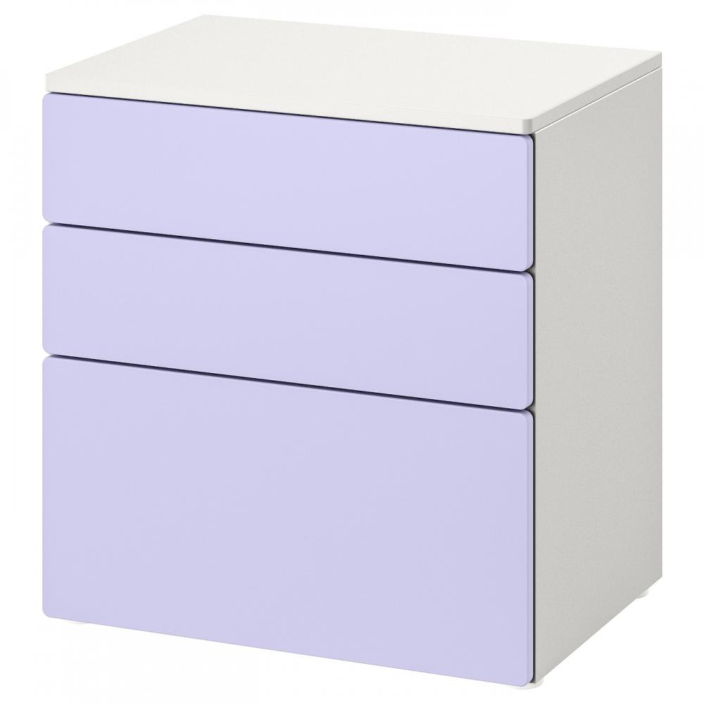 

IKEA SM STAD SMOSTAD PLATSA 3 drawer chest white lilac 60x42x63 cm