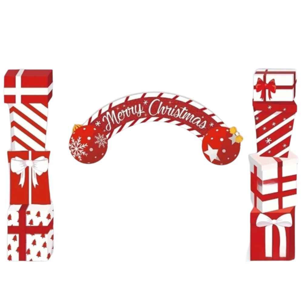 

3Pcs DIY Christmas Hanging Door Banner Gift Backdrop Merry Christmas Porch Sign New Year Door Decor 3pcs/set