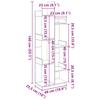 Bookshelf Vintage Wood Look 48 x 25.5 x 140 cm Particleboard