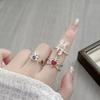 Childish Fun Condensation Cute Wind Rabbit Zircon Temperament Sweet Cool Open Ring Female Love Personality Simple Fashion Ring