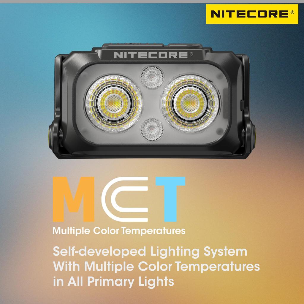 Nitecore NU25 MCT 400 Lumens Ultra Lightweight Multiple Color Temperature Outdoor Headlamp USB-C Rechargeable Headlight Tag (Normal Headband)