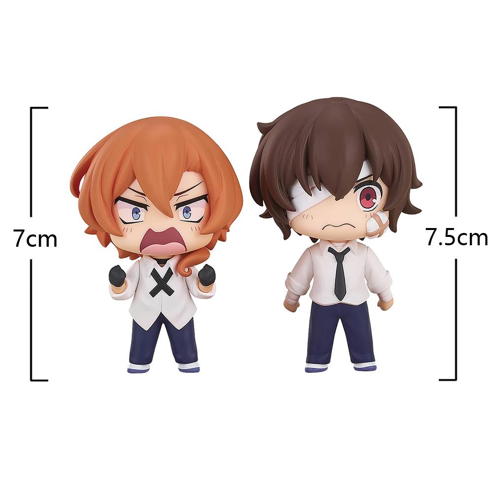 BSD Anime Figure Dazai Osamu Nakahara Chuuya Action figure Dazai cute Q edition figure PVC Model doll Room Decor Collection Gift