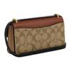 COACH Morgan Cow Leather With Artificial Leather Shoulder Bag, Crossbody Bag Small Women's Khaki & Red Brown & Black CO979-IME7V