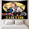 Arazzo da Parete con Stampa Le Avventure di Tintin, Sfondo, Montaggio Facile, Ideale per Camera da Letto, Ufficio e Soggiorno, con Decorazione Estetica da Appendere alla Parete.