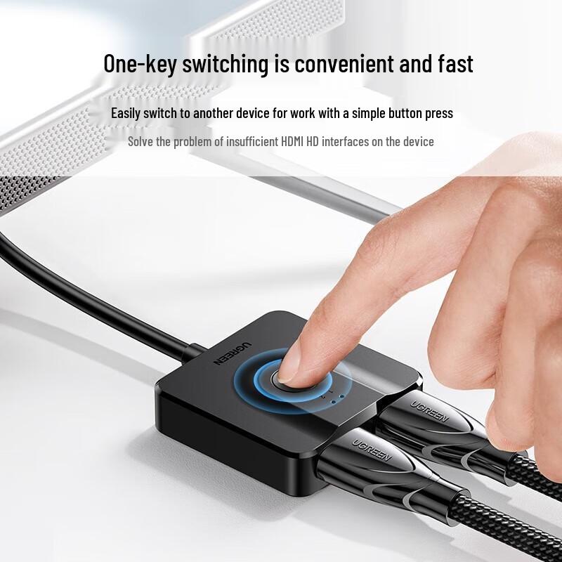 Ugreen HDMI 2.0 Anahtar 2 Giriş 1 Çıkış