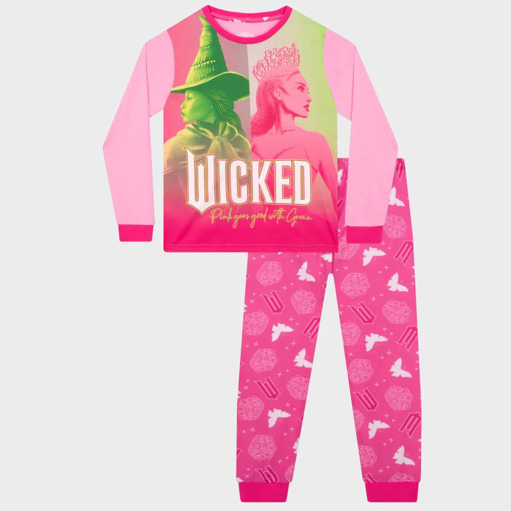 

Kids Girls Witch Glinda Ariana Printed Long Sleeves T-Shirt Pants Pajamas Sleeping Set Sleepwear 100cm