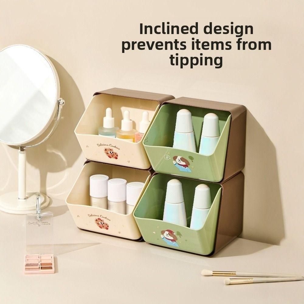 Double Layer Tea Bag Storage Box Creative Cosmetic Drawer Rack Desktop Snack Organizer  Bathroom