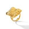 INS Hot Seller: 18K Gold Stainless Steel Hammered Ring - Women's Fashion Titanium Steel Ring, Versatile European & American Style.