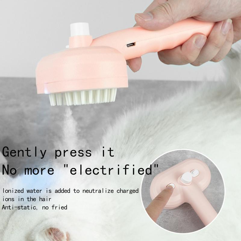 Pet Steamer Brush Detangling Massage Grooming Comb for Cat Dog Pet Spray Hair Removal Comb for Small Medium Animals