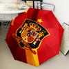 1PC Spain's Royal Emblem Printed Umbrella Folding umbrella, automatic umbrella 8-Frame for Travel, camping Fan gifts Christmas Gifts