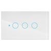 WiFi Touch Screen Switch Single Circle for Alexa for Google 3?Way AC  (White )