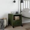 VidaXL Olive Green Bedside Table 36x39x43.5 Cm Steel, Cabinet, Bedroom Furniture, Phone Holder, Cabinet 846712