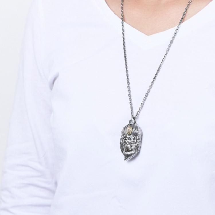 Stylish Monkey Kings Game Pendant Sturdy Brass Necklace Accessory for Gaming Enthusiasts and Trendy Adults Daily Use