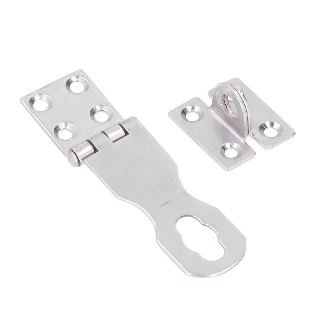 316 Stainless Steel Marine Grade Door Hasp 75x30mm Swivel Hasp Latch Lock with Screws Safety Hasp