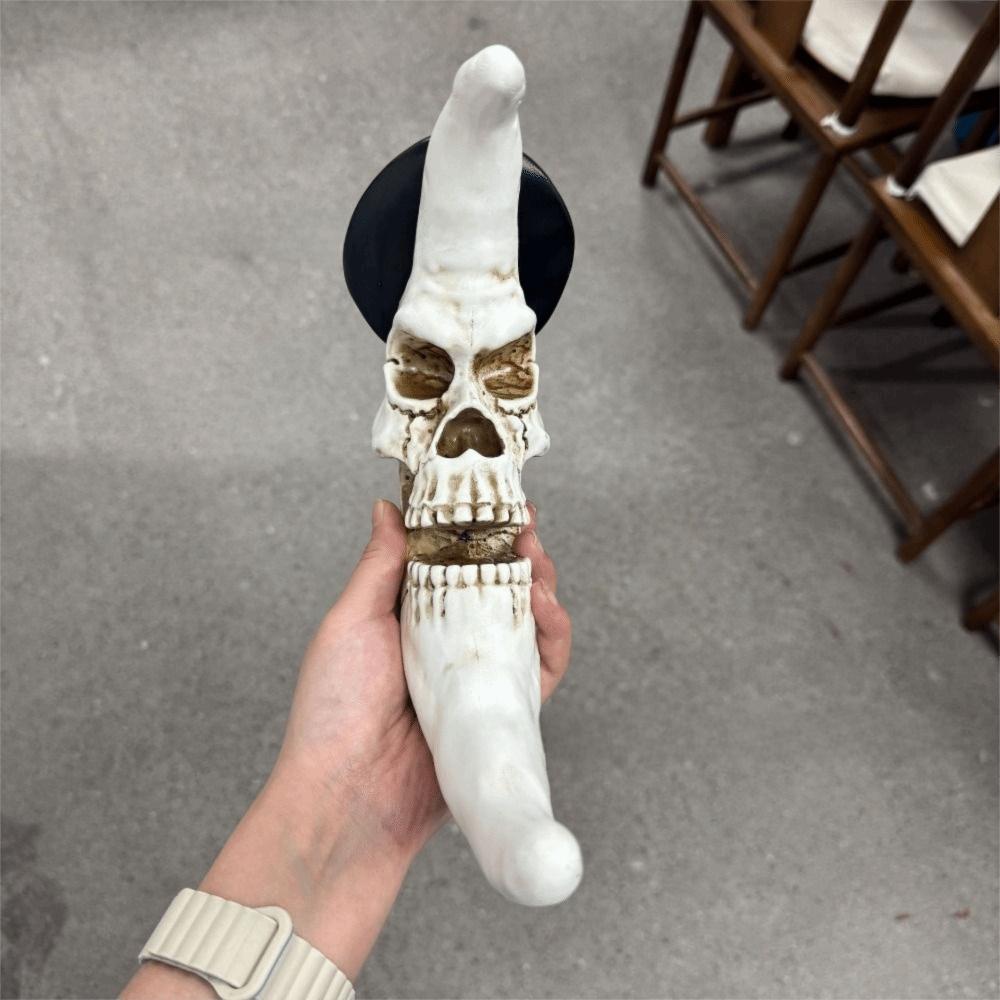Atmosphere Enhancer Spooky Halloween Skull with Hat Skull Moon Hanging Decoration  Halloween Party