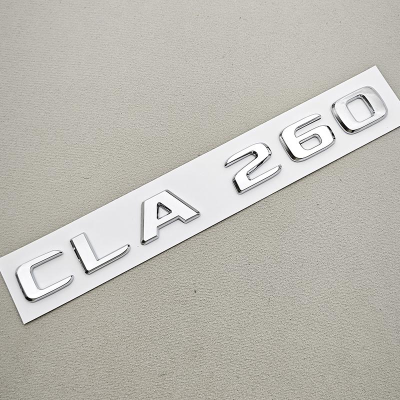 3D ABS Car Letter Logo CLA200 CLA220 CLA260 Badge Rear Trunk Emblem Decal For Mercedes Benz CLA Class C117 X117 X118 Accessories