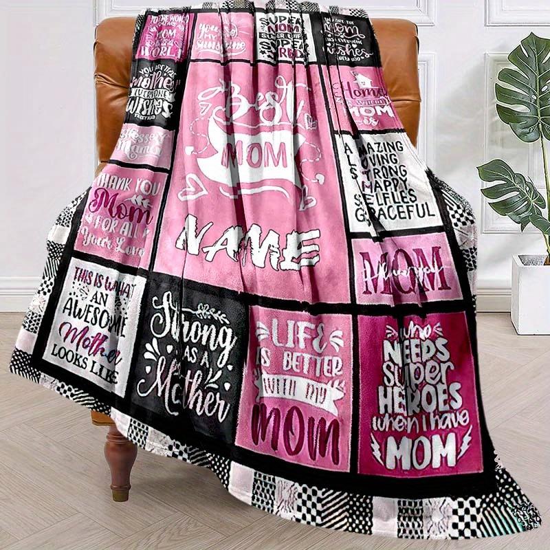 Best Mom Customize Your Name Blanket Warm Comfortable And Soft Blankets Are Suitable For Home Lunch Break Blanket Office Sofa Sofa Gift To Relatives