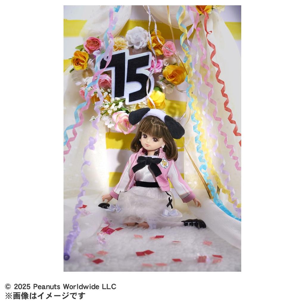 TAKARA TOMY Licca-chan Doll Photogenic Licca PEANUTS 75th Anniversary Snoopy Style