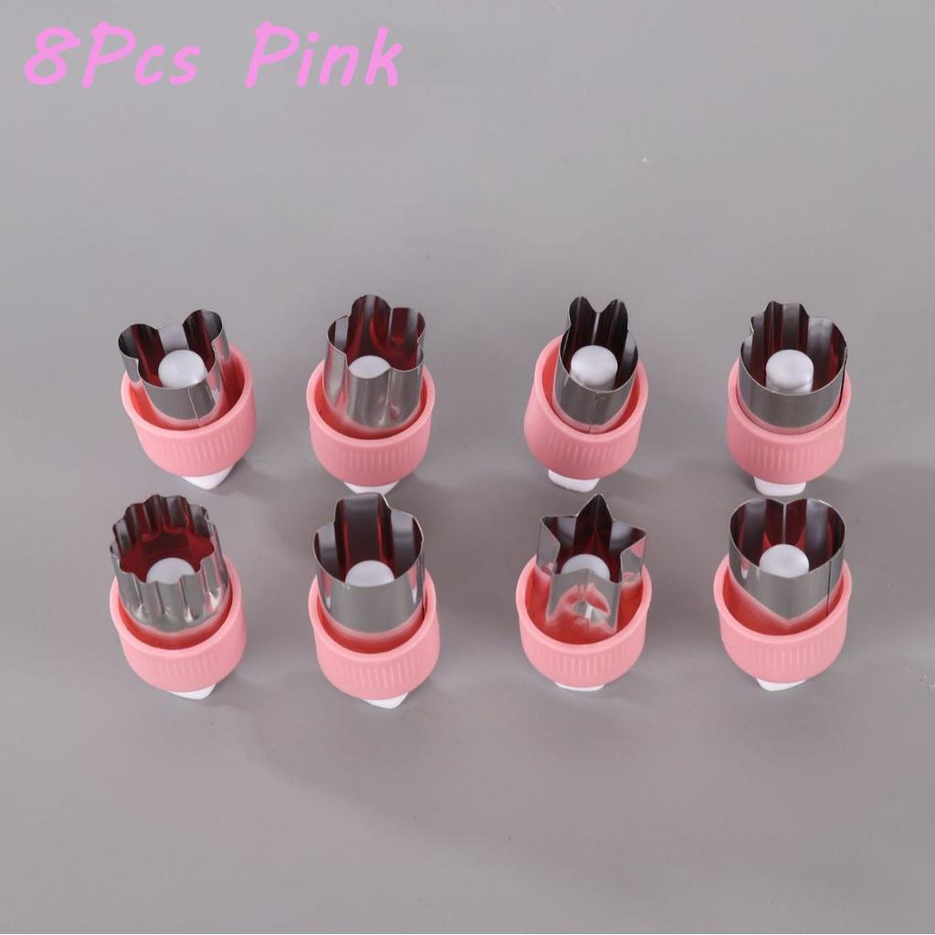 3/5/8Pcs Pressed Fruit Printing Cutting Flower Vegetable Kitchen Embossing Biscuit Cookie Cutting Mold For Kids Lunch Bento Box