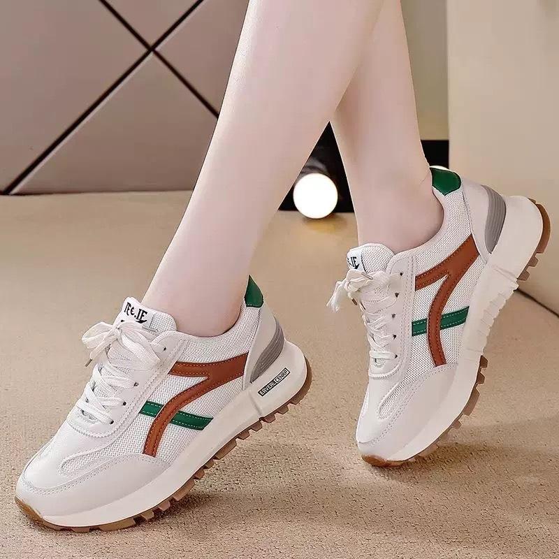 2025 autumn new casual sports women's shoes soft sole versatile fashion flat running shoes student shoes dad shoes women