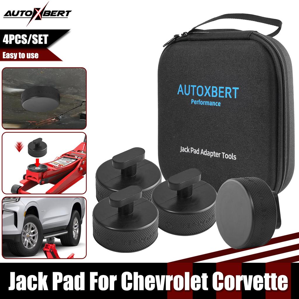 4X Car Rubber Jack Pad Lifting Point Adapter Storage Case Box Non-slip Support Frame Protector For Chevrolet Corvette C5 C6 C7 Z