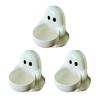 3Pcs Halloween Ghost Candle Holder Holding Bowl Ghost Votive Tealight Candle Stand Candlestick Decoration Table Centerpiece Ornament