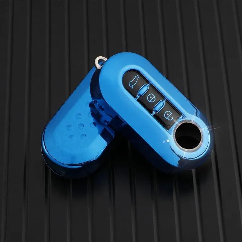 3 Buttons Tpu Car Flip Key Case Cover For Fiat Ducato 500 500L Panda Grande Punto Lancia Musa Auto Shell Fob Key Cover Key Shell