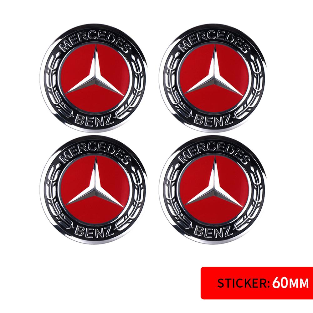 56/60/65MM Car Sticker Wheel Center Covers Hub Cap Emblem Decoration Decal for Mercedes Benz AMG W212 W204 W211 W124 A B S Class