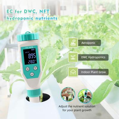 7in1 Water Quality Monitor Chlorine PH Total Dissolved Solids SALT ORP FAC EC Temperature Test
