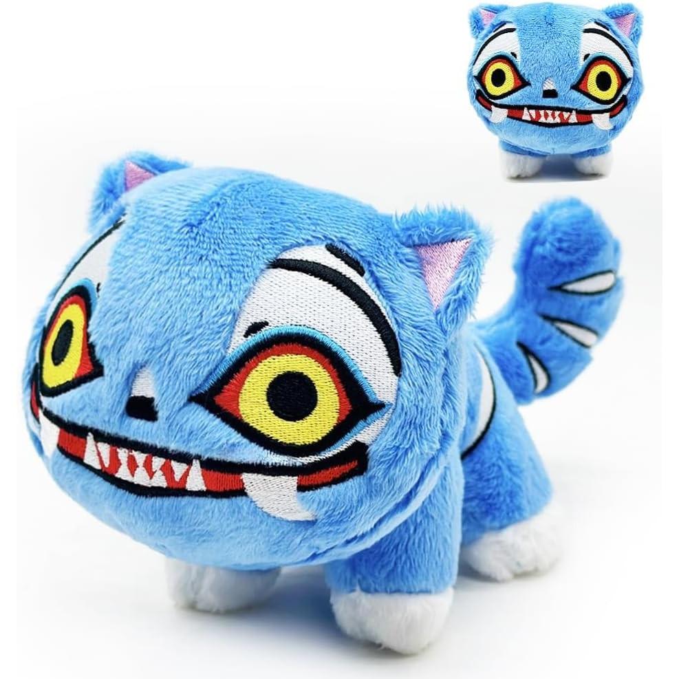 YOUKUKE Demon Hunter Plush Toy, Roaring Tiger Design, Collectible Doll for Kids and Adults, 18*10cm, Blue