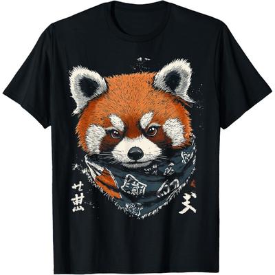 Red Panda Animal Graphic Illustration Red Panda T-Shirt