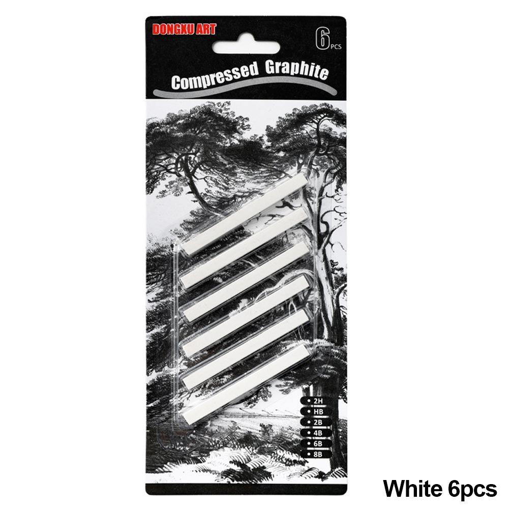 

3/6Pcs Woodless Charcoal Pencil Set Pure Carbon Sketch Pens Professional Hard/Medium/Soft Drawing Tool Art Painting Supplies