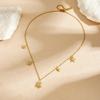 DIEYURO 316L Stainless Steel Golden Octopus Starfish Inlay Zircon Star Pendant Necklace for Women Ocean Neck Chain Jewelry Gift