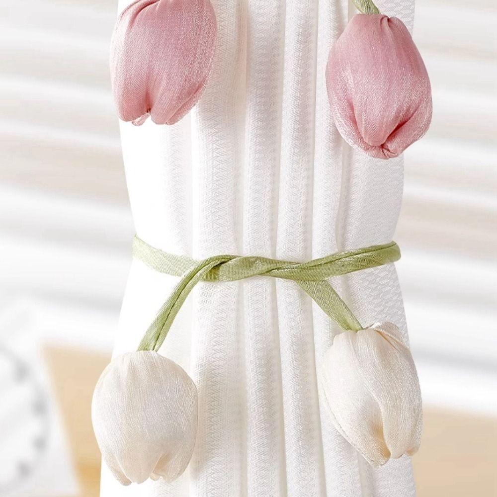 1 Paar Elegante Tulpen-Vorhangbänder Verstellbare Vorhangschnalle Elegante Vorhänge Kordel Wohnzimmer