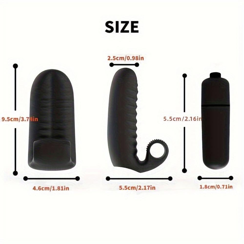 1 Finger Vibrator Sleeve, Mini Personal Massager - Flexible Sleek Solo/Couples Device with Easy-Clean & Discreet Packaging for Adults