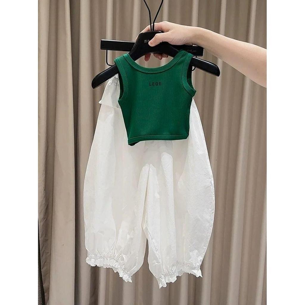 Girls' Summer 2026 Stylish Two-Piece Vest Set – Trendy and Cute Casual Outfit